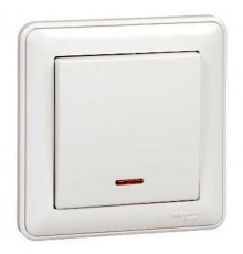 W59 Белый Выключатель 1-клавишный с подсветкой 10А, (в сборе)  VS110-153-18  SE