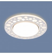 Светильник точечный встраиваемый 3032 GX53 WH белый с подсветкой  a045486  Elektrostandard