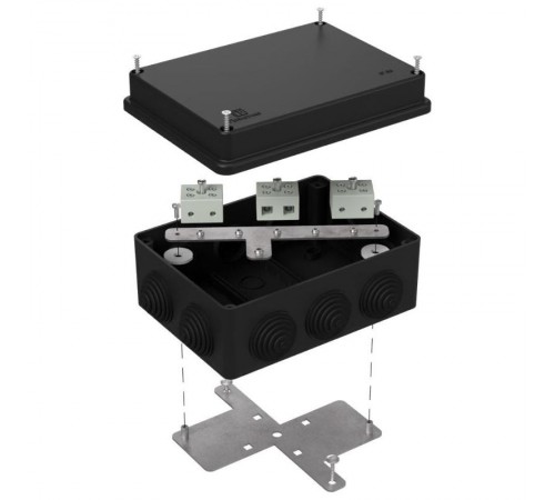 Коробка огнестойкая для о/п 40-0310-FR10.0-6 Е15-Е120 RAL9005 150х110х70 (6 шт/кор) черная  40-0310-9005-FR10.0-6  Промрукав