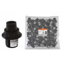 Патрон с кольцом карболитовый Е14 черный  SQ0335-0004  TDM
