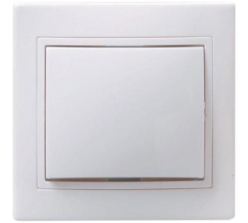 КВАРТА Белый Выключатель 1-клавишный кнопочный 10А ВСк10-1-0-КБ  EVK13-K01-10-DM  GENERICA