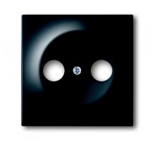 Накладка (центральная плата) для TV-R розетки, серия impuls, цвет чёрный бархат  1753-0-0140   2CKA001753A0140  ABB