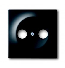 Накладка (центральная плата) для TV-R розетки, серия impuls, цвет чёрный бархат  1753-0-0140   2CKA001753A0140  ABB