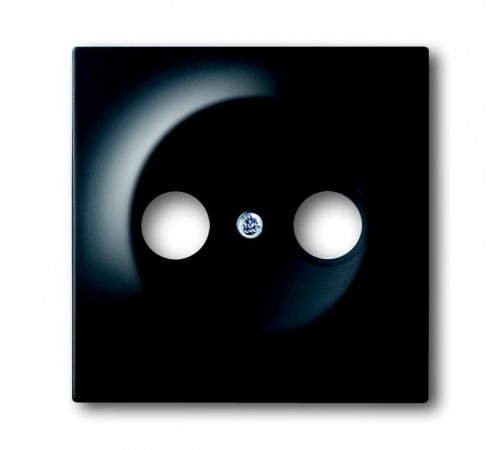 Накладка (центральная плата) для TV-R розетки, серия impuls, цвет чёрный бархат  1753-0-0140   2CKA001753A0140  ABB