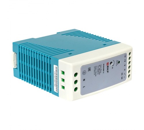 Блок питания на дин рейку 60Вт,Uвх ~ 220 В AC m, Uвых - 12 В DC постоянного тока DR-M-60W-12 EKF