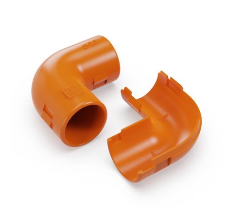 Соединитель угловой разборный оранжевый d20 мм (5шт/550шт уп/кор)  PR13.02481  Промрукав