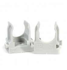 Крепеж-клипса для труб для монтажного пистолета серая в гофроящике d16 мм (1400шт/кор)  PR13.0452  Промрукав