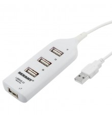 Разветвитель USB 2.0 на 4 порта белый  18-4105-1  REXANT