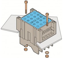 Блок PO-D-VA Клеммный для цепей полярности, с разорванной цепью, полуутопленный монтаж, зажим под болт  1SNA166760R1300  TE