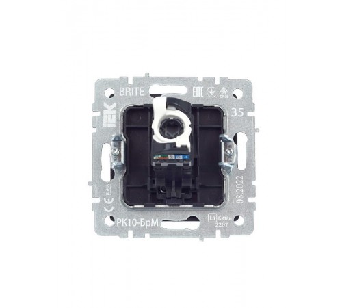BRITE Розетка компьютерная RJ45 кат.5E РК10-БрМ маренго   BR-K10-1-K35  IEK