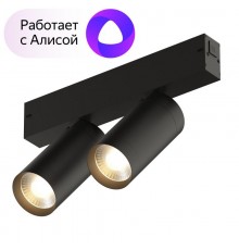 Светильник трековый акцентный DK8012-BK SMART SPOT DOUBLE 2x9W DIM 3000K-6000K, черный  DK8012-BK  DENKIRS