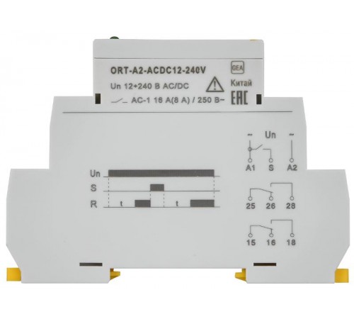 Реле задержки включения ORT. 2 конт. 12-240 В AС/DC   ORT-A2-ACDC12-240V  IEK