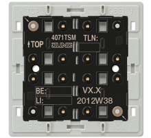KNX кнопочный модуль с интегрированным шинным сопряжением, "стандарт", 1-4 группы  4071TSM  Jung