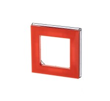 ABB Levit Оранжевый / дымчатый чёрный Рамка 1-ая  3901H-A05010 66W  2CHH015010A6066  ABB