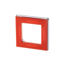 ABB Levit Оранжевый / дымчатый чёрный Рамка 1-ая  3901H-A05010 66W  2CHH015010A6066  ABB