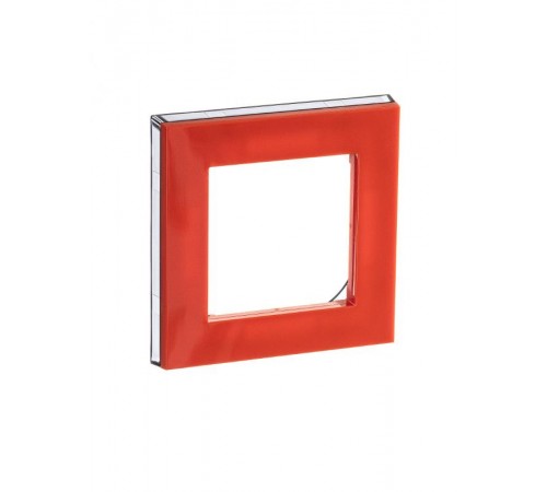 ABB Levit Оранжевый / дымчатый чёрный Рамка 1-ая  3901H-A05010 66W  2CHH015010A6066  ABB