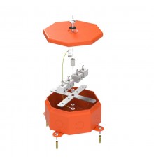 Коробка металлическая огнестойкая Октагон 70-0101-FR6.0-8 Е15-Е120 RAL2004 130х130х63 8p до 6мм.кв. (9 шт/кор)  70-0101-2004-FR6.0-8  Промрукав