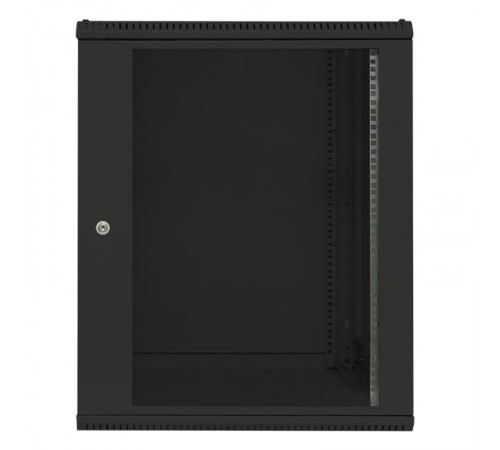 Шкаф настенный 19" TERACOM PRO 15U 600х600 мм дверь стеклянная с замком-ручкой чёрныйTRP-WLL-1566-40BEKF