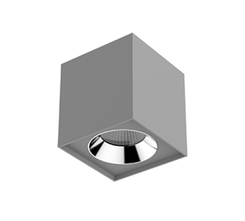 Светильник светодиодный DL-02 Cube накладной 150*160 36W 4000K 35° RAL7045 серый муар  V1-R0-H0360-20000-2003640  VARTON