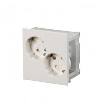 Розетка двоийная, ProDuct, 2xShuko, белая  AUD10-214   2TKA00000809  ABB