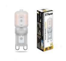Лампа светодиодная LB-430 (5W) 230V G9 2700K 16x47mm  25636  FERON