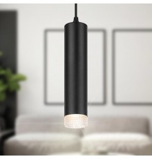 Светильник подвесной (подвес) PL18 BK/CL MR16 GU10 потолочный цилиндр черный, прозрачный  Б0058483  ЭРА