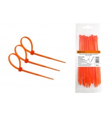Хомут нейлоновый 2.5х100мм (оранжевый) (25 штук)  SQ0515-0365  TDM