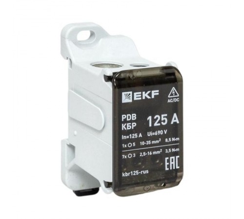 Клеммный блок распределительный КБР 125A  kbr125-rus EKF