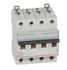 Выключатель автоматический четырехполюсный DX3 6000 10А D 10кА  408145  Legrand