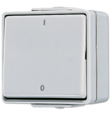 Выключатель двухполюсный,  для накладного монтажа IP44  602W  Jung