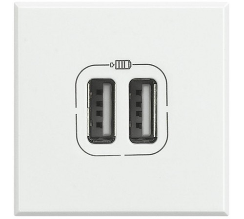 Axolute разъём для зарядки 2хUSB бел  HD4285C2  Legrand