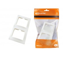 Рамка 2-х постовая вертикальная белая "Таймыр"   SQ1814-0025  TDM