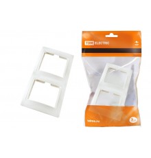 Рамка 2-х постовая вертикальная белая "Таймыр"   SQ1814-0025  TDM