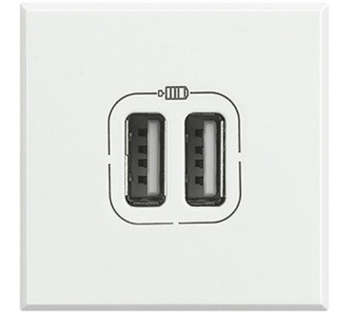 Axolute разъём для зарядки 2хUSB бел  HD4285C2  Legrand