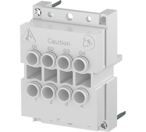 Разъем FIT2-2/4-I для цепей напряжения, монтаж в плату, для уста новки контактов BRE-T, 2 ряда по 4 полюса  1SNA166672R0700  TE