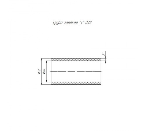 Труба гладкая ПНД 3-х метровая 32т черная (3,0мм) (90м/уп)  PR14.0103  Промрукав