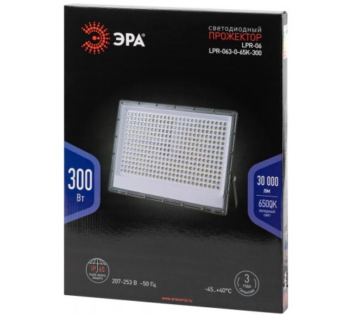 Прожектор светодиодный уличный  PRO LPR-063-0-65K-300 300Вт 6500K 30000лм IP65  Б0067715  ЭРА