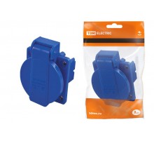 Розетка панельная РП10-3 скрытая с крышкой IP44 16А 2Р+РЕ 220В   SQ0606-0001  TDM