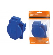 Розетка панельная РП10-3 скрытая с крышкой IP44 16А 2Р+РЕ 220В   SQ0606-0001  TDM