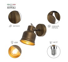 Светильник настенно-потолочный спот Inessa 7035-701 поворотный 1 х Е27 40 Вт  Б0052447  Rivoli
