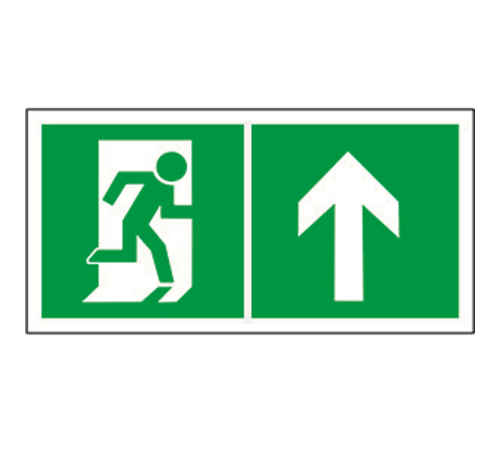 Знак безопасности BL-3015A.E38"Напр. к эвакуационному выходу прямо"  a18181  Белый свет