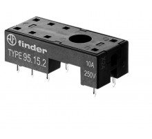 Розетка для монтажа на плате для реле 40.51, 40.52, 40.61, 44.52, 44.62; в комплекте металлическая клипса 095.51;  951520SMA  Finder