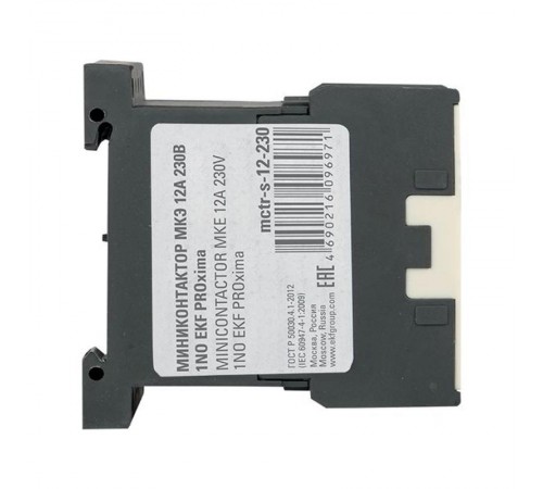 Миниконтактор МКЭ 12А 230В 1NO EKF PROxima  Mctr-s-12-230  EKF