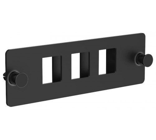 ITK Планка для 3-х Keystone FTP с заземлением черная  CP05-3F  ITK