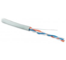 Кабель витая пара UUTP2-C5-S24-IN-PVC-GY-500 (UTP2-C5E-SOLID-GY-500)(500м)неэ.U/UTP,к.5,2п(24AWG),од.(solid),PVC,-20°C-+75°C,сер.  42053  Hyperline