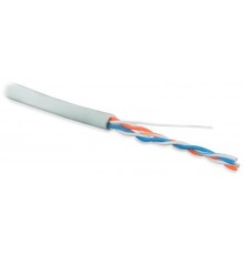 Кабель витая пара UUTP2-C5-S24-IN-PVC-GY-500 (UTP2-C5E-SOLID-GY-500)(500м)неэ.U/UTP,к.5,2п(24AWG),од.(solid),PVC,-20°C-+75°C,сер.  42053  Hyperline