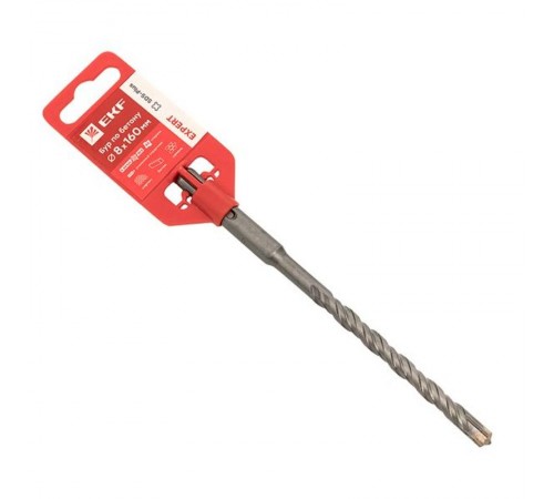 Бур по бетону SDS-plus 8х160 мм (4 резца)(4S спираль) EKF Expert  db-8-160-4x4  EKF