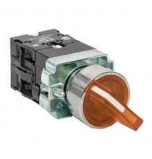 Переключатель BD33 3P c желтой подстветкой 230В NO PROxima  xb2-bk33-y-230  EKF