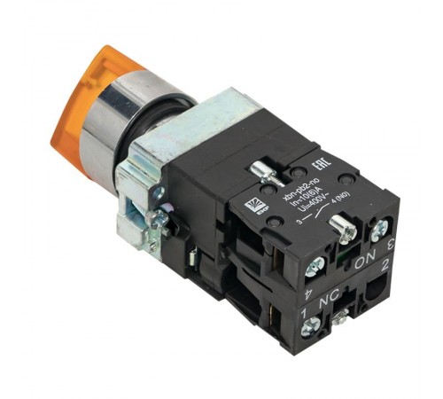 Переключатель BD33 3P c желтой подстветкой 24В NO PROxima  xb2-bk33-y-24  EKF