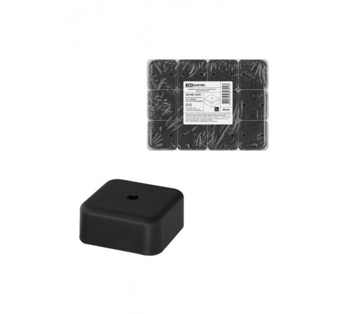 Коробка распаячная КР 50х50х20 ОП черная IP40  SQ1401-0251  TDM